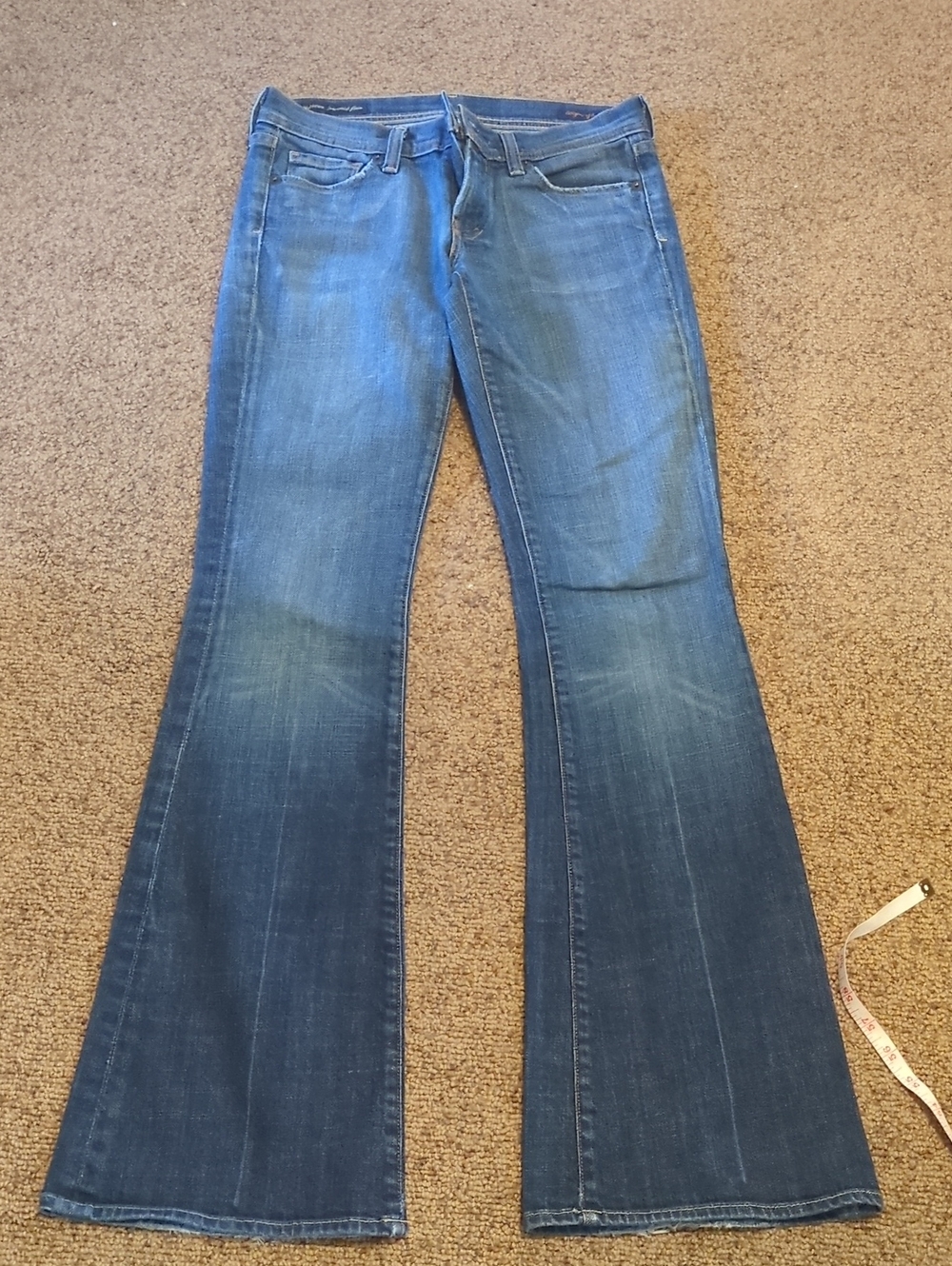Citizens Of Humanity Blue Flare Jeans - Wide Leg Denim